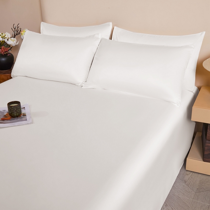 91家纺网 家纺一手货源 找家纺 雅萱家纺 2026新款60s天丝床单单品床单床单单件 60S天丝古董白