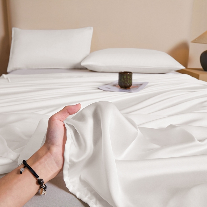 91家纺网 家纺一手货源 找家纺 雅萱家纺 2026新款60s天丝床单单品床单床单单件 60S天丝古董白