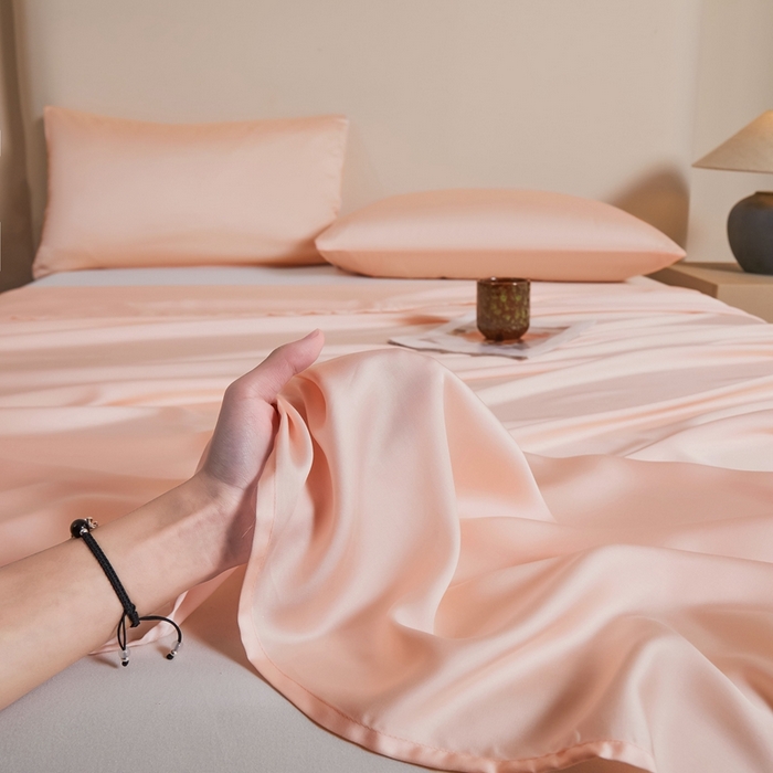 91家纺网 家纺一手货源 找家纺 雅萱家纺 2026新款60s天丝床单单品床单床单单件 60s天丝海贝粉