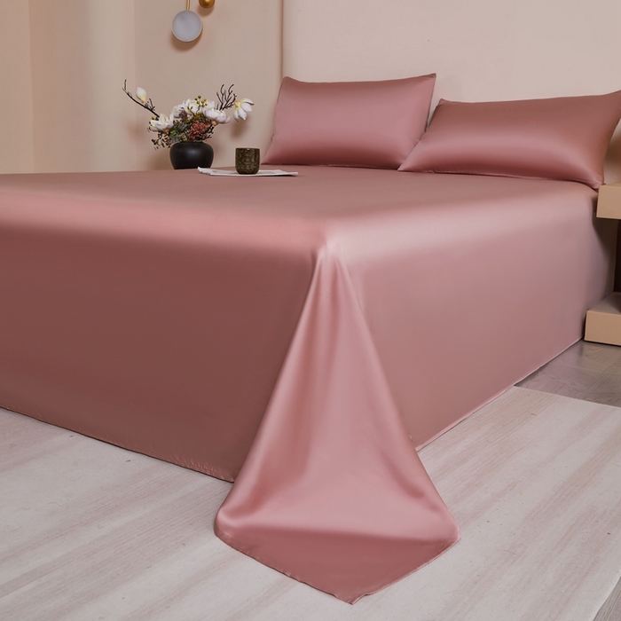 91家纺网 家纺一手货源 找家纺 雅萱家纺 2026新款60s天丝床单单品床单床单单件 60s天丝浆果粉