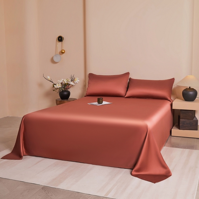 91家纺网 家纺一手货源 找家纺 雅萱家纺 2026新款60s天丝床单单品床单床单单件 60s天丝暖茶色