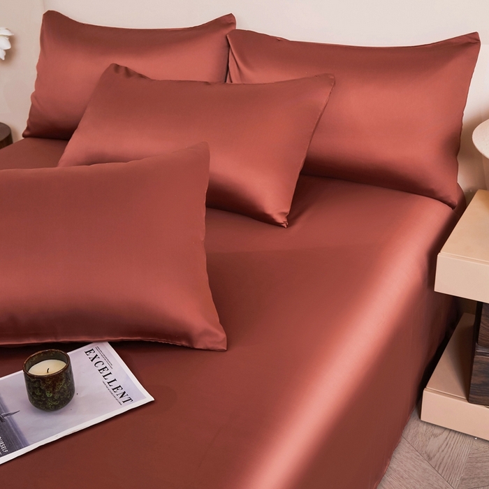 91家纺网 家纺一手货源 找家纺 雅萱家纺 2026新款60s天丝床单单品床单床单单件 60s天丝暖茶色