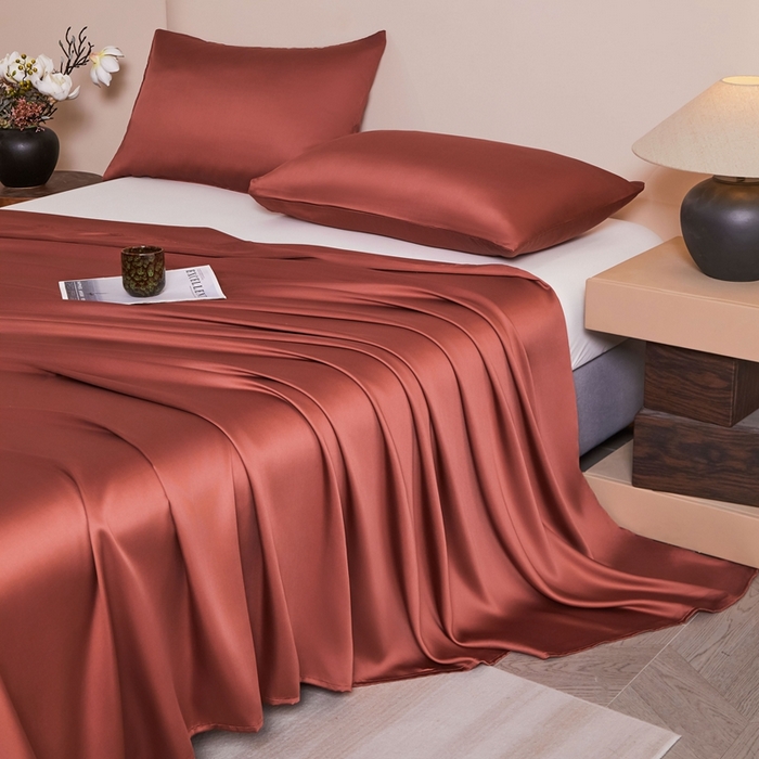 91家纺网 家纺一手货源 找家纺 雅萱家纺 2026新款60s天丝床单单品床单床单单件 60s天丝暖茶色