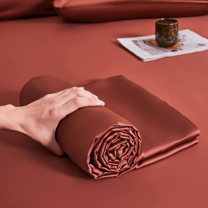 91家纺网 家纺一手货源 找家纺 雅萱家纺 2026新款60s天丝床单单品床单床单单件 60s天丝暖茶色