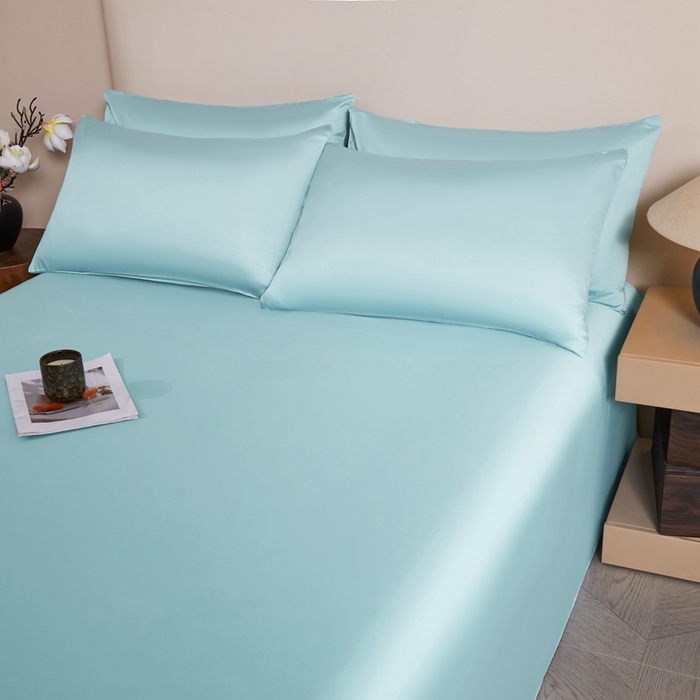 91家纺网 家纺一手货源 找家纺 雅萱家纺 2026新款60s天丝床单单品床单床单单件 60s天丝天水兰