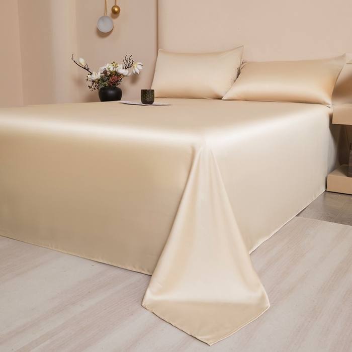 91家纺网 家纺一手货源 找家纺 雅萱家纺 2026新款60s天丝床单单品床单床单单件 60s天丝香槟金