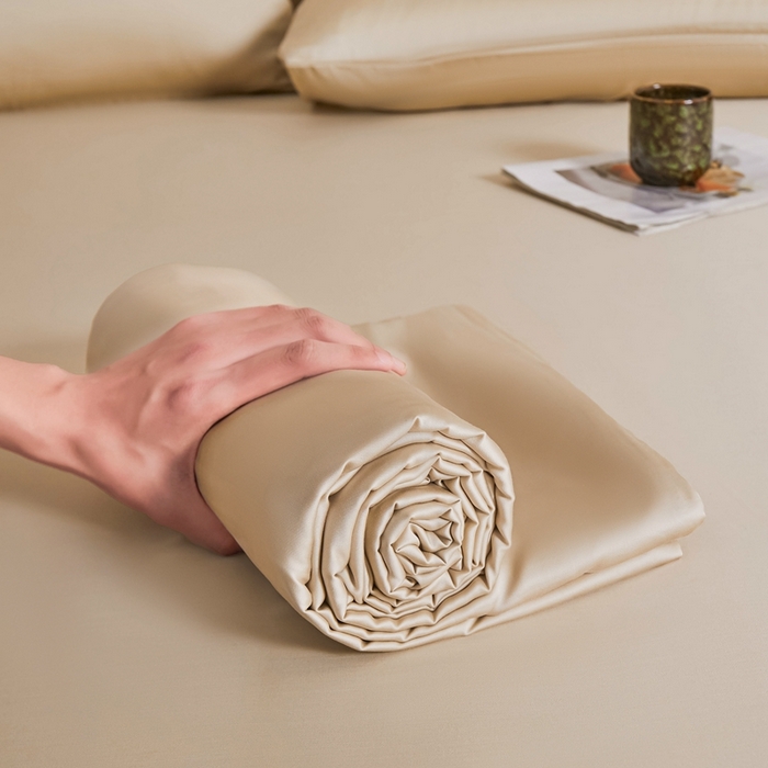 91家纺网 家纺一手货源 找家纺 雅萱家纺 2026新款60s天丝床单单品床单床单单件 60s天丝香槟金