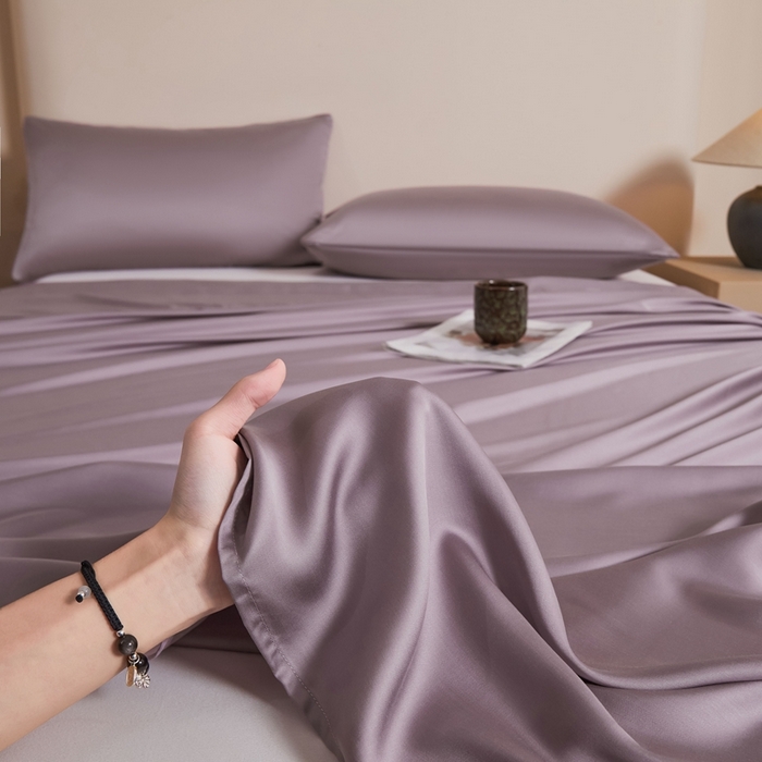 91家纺网 家纺一手货源 找家纺 雅萱家纺 2026新款60s天丝床单单品床单床单单件 60s天丝悠悠紫