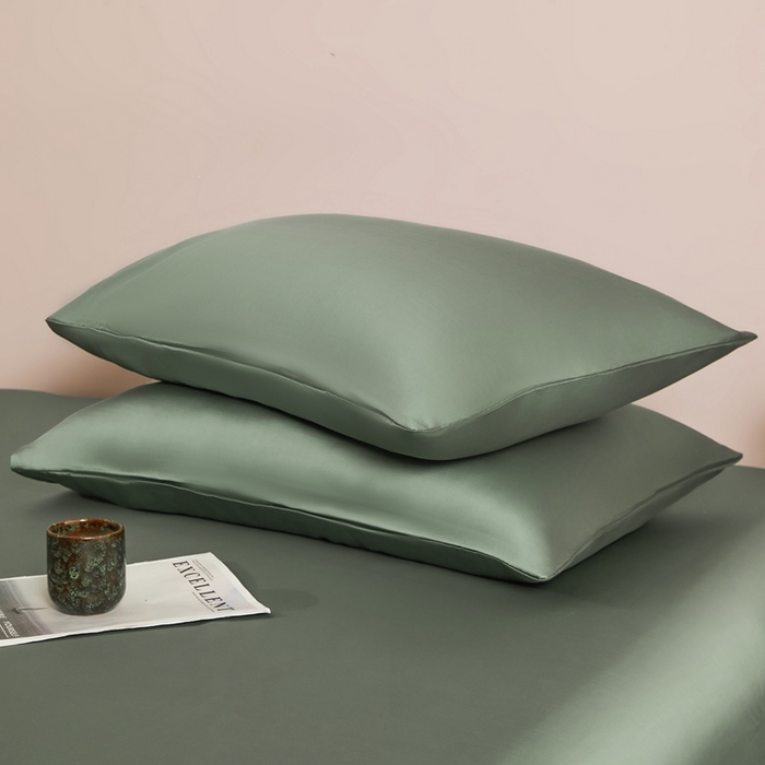 91家纺网 家纺一手货源 找家纺 雅萱家纺 2026新款60s天丝枕套单品枕套枕套单件 60s天丝橄榄绿
