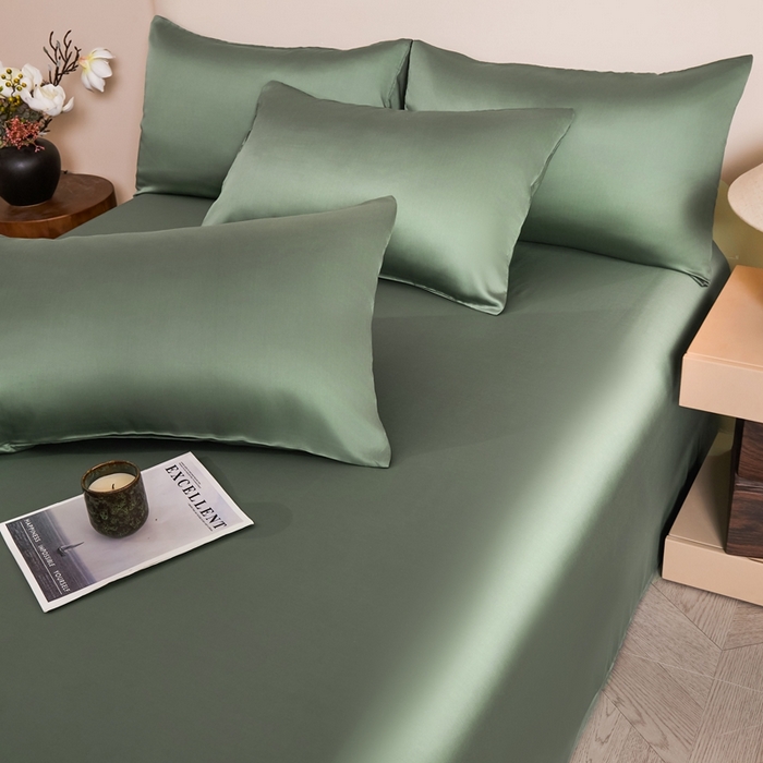 91家纺网 家纺一手货源 找家纺 雅萱家纺 2026新款60s天丝枕套单品枕套枕套单件 60s天丝橄榄绿