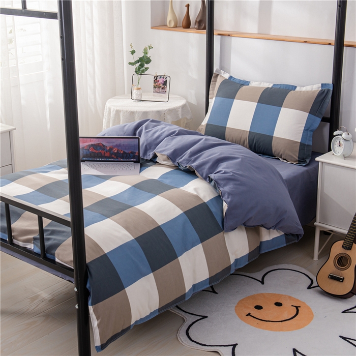 91家纺网 家纺一手货源 找家纺 （总）茗婷家纺 2026新款纯棉学生宿舍上下铺床单款床笠款三件套四季款