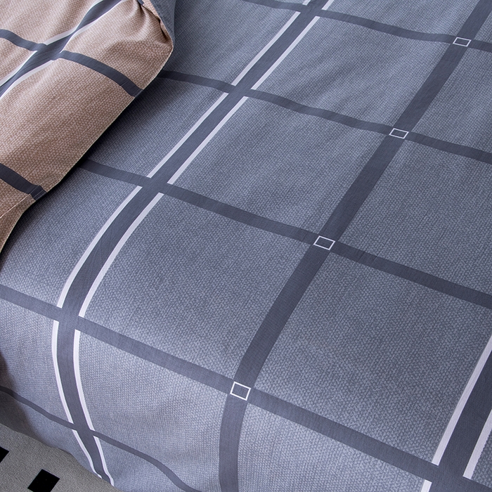 91家纺网 家纺一手货源 找家纺 茗婷家纺 2026新款纯棉学生宿舍上下铺床单款床笠款三件套四季款 简易时尚灰