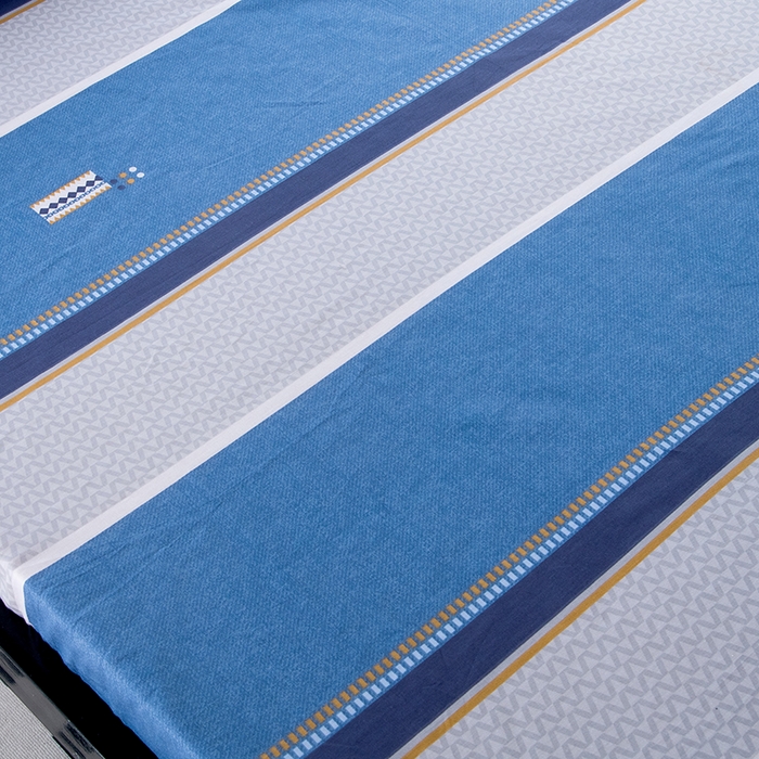 91家纺网 家纺一手货源 找家纺 茗婷家纺 2026新款纯棉学生宿舍上下铺床单款床笠款三件套四季款 时光倒影兰