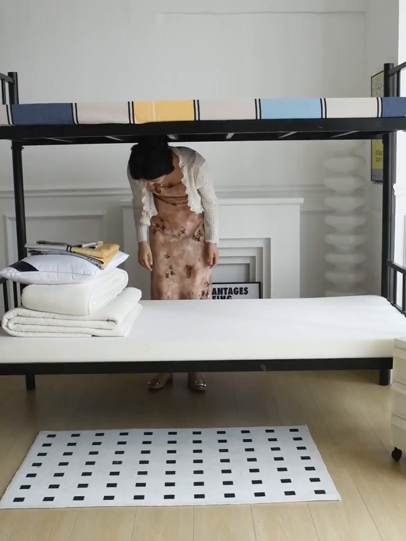 91家纺网 家纺一手货源 找家纺 （总）茗婷家纺 2026新款纯棉学生宿舍上下铺床单款床笠款三件套四季款