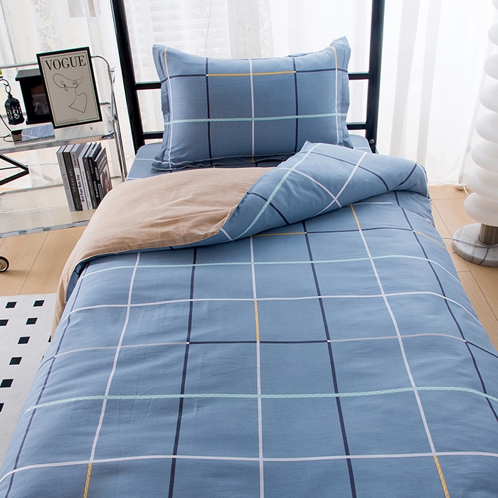 91家纺网 家纺一手货源 找家纺 茗婷家纺 2026新款纯棉学生宿舍上下铺床单款床笠款三件套四季款 麦乐迪兰