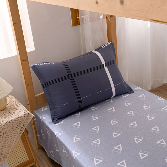 91家纺网 家纺一手货源 找家纺 茗婷家纺 2026新款纯棉学生宿舍上下铺床单款床笠款三件套四季款 时尚格