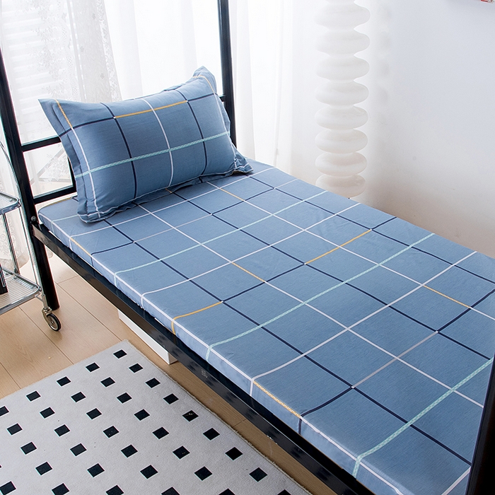 91家纺网 家纺一手货源 找家纺 茗婷家纺 2026新款纯棉学生宿舍上下铺床单款床笠款三件套四季款 麦乐迪兰