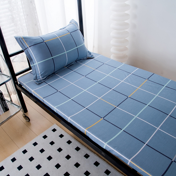 91家纺网 家纺一手货源 找家纺 茗婷家纺 2026新款纯棉学生宿舍上下铺床单款床笠款三件套四季款 麦乐迪兰