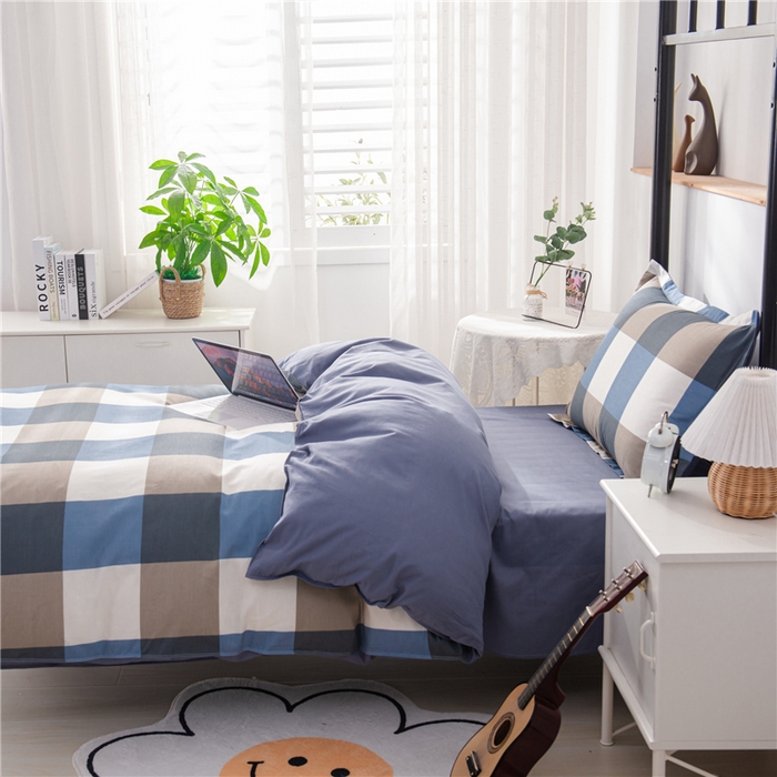 91家纺网 家纺一手货源 找家纺 茗婷家纺 2026新款纯棉学生宿舍上下铺床单款床笠款三件套四季款 雅格