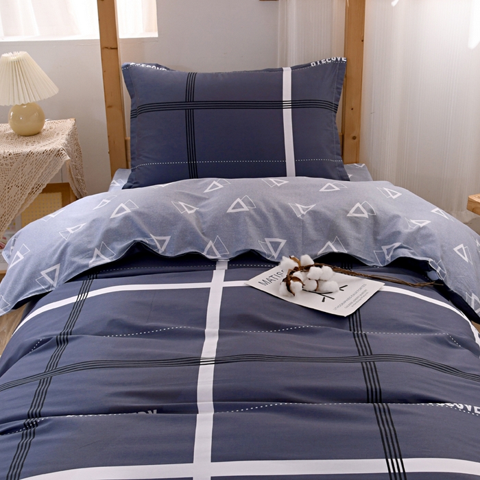 91家纺网 家纺一手货源 找家纺 茗婷家纺 2026新款纯棉学生宿舍上下铺床单款床笠款三件套四季款 时尚格