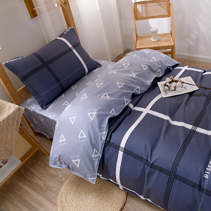 91家纺网 家纺一手货源 找家纺 茗婷家纺 2026新款纯棉学生宿舍上下铺床单款床笠款三件套四季款 时尚格