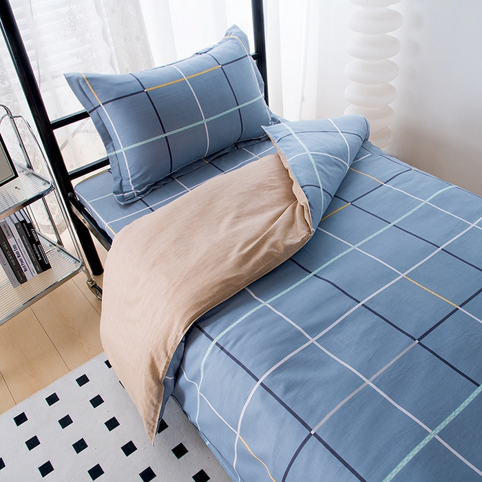 91家纺网 家纺一手货源 找家纺 茗婷家纺 2026新款纯棉学生宿舍上下铺床单款床笠款三件套四季款 麦乐迪兰