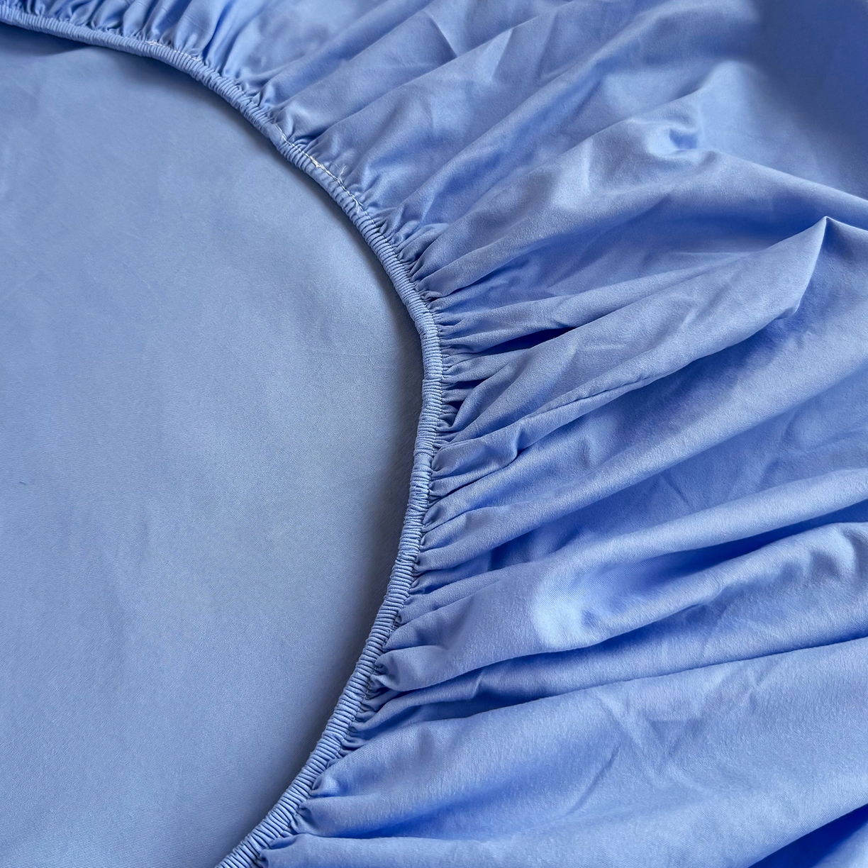 91家纺网 家纺一手货源 找家纺 茗婷家纺 2026新款纯棉学生宿舍上下铺床单款床笠款三件套四季款 海盐蓝