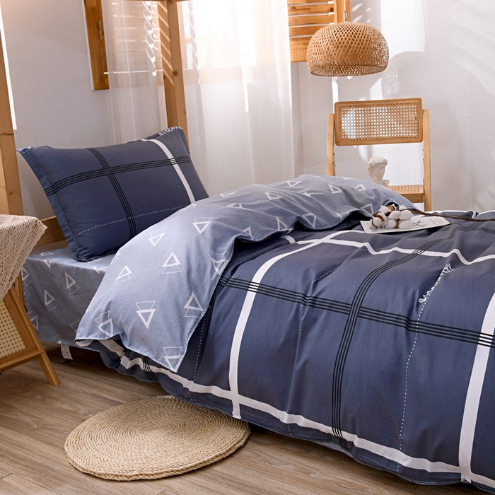 91家纺网 家纺一手货源 找家纺 茗婷家纺 2026新款纯棉学生宿舍上下铺床单款床笠款三件套四季款 时尚格