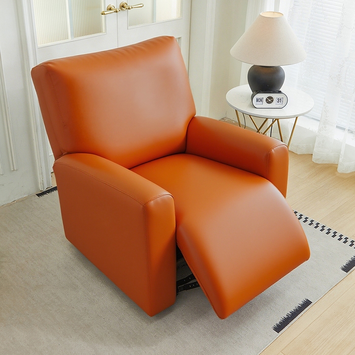 91家纺网 家纺一手货源 找家纺 逐日沙发套 2026新款三防皮革芝华仕沙发套 橙色