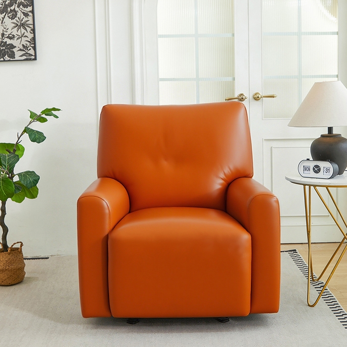 91家纺网 家纺一手货源 找家纺 逐日沙发套 2026新款三防皮革芝华仕沙发套 橙色