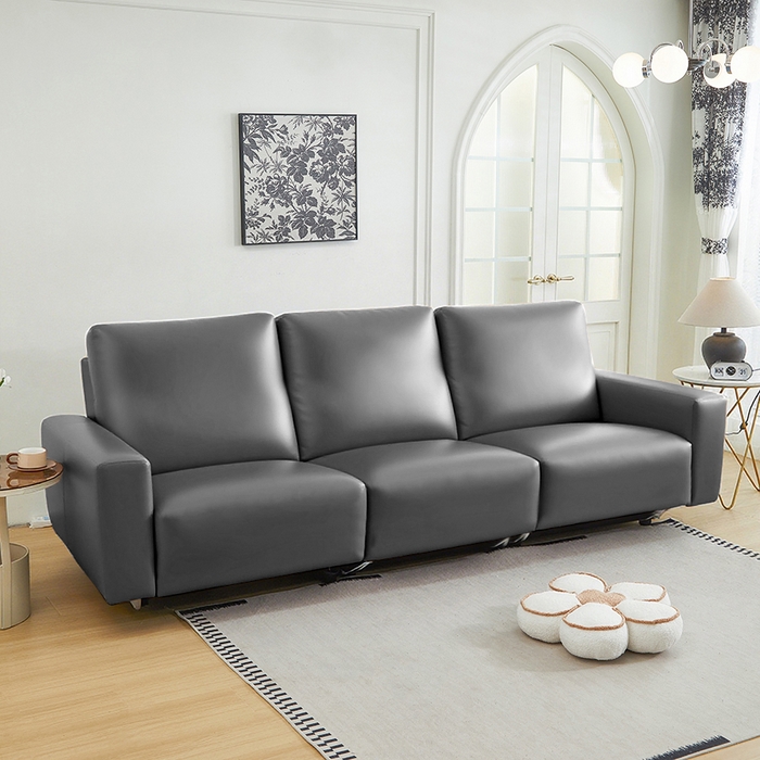 91家纺网 家纺一手货源 找家纺 逐日沙发套 2026新款三防皮革芝华仕沙发套 高贵灰