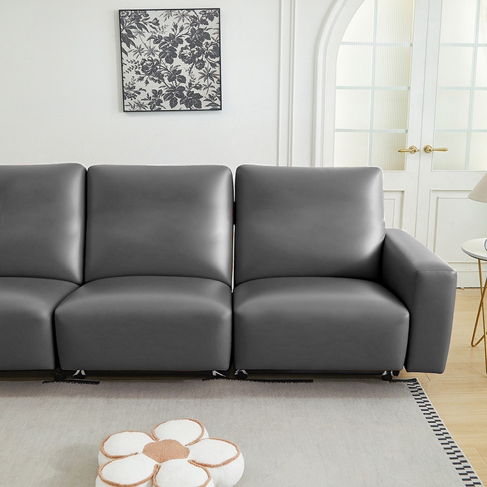 91家纺网 家纺一手货源 找家纺 逐日沙发套 2026新款三防皮革芝华仕沙发套 高贵灰