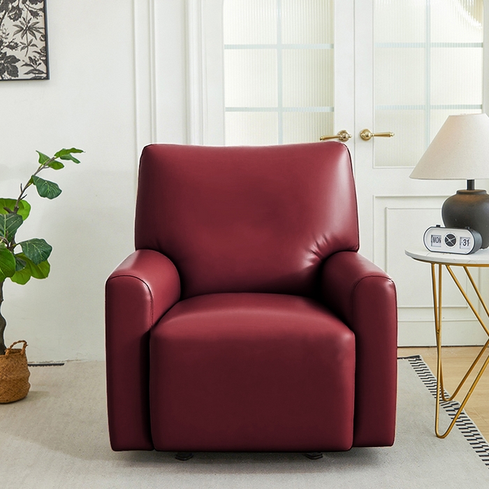 91家纺网 家纺一手货源 找家纺 逐日沙发套 2026新款三防皮革芝华仕沙发套 酒红