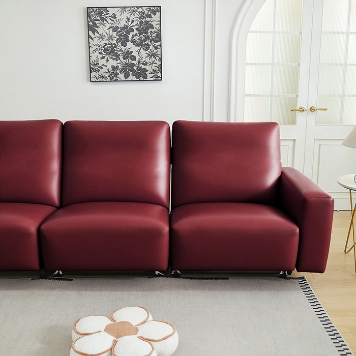 91家纺网 家纺一手货源 找家纺 逐日沙发套 2026新款三防皮革芝华仕沙发套 酒红