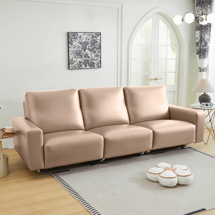 91家纺网 家纺一手货源 找家纺 逐日沙发套 2026新款三防皮革芝华仕沙发套 卡其