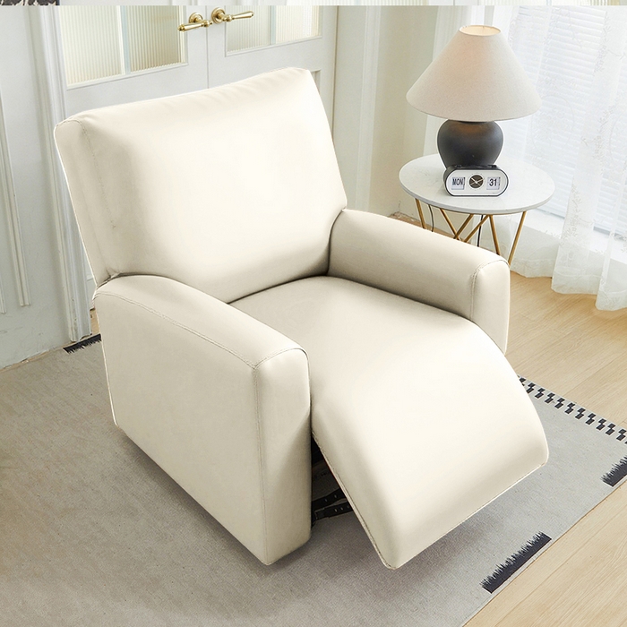 91家纺网 家纺一手货源 找家纺 逐日沙发套 2026新款三防皮革芝华仕沙发套 米白