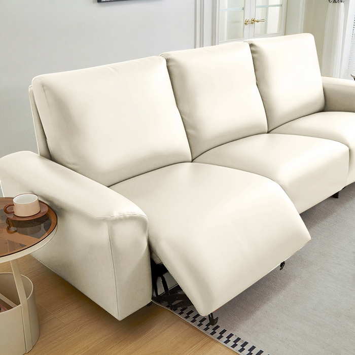 91家纺网 家纺一手货源 找家纺 逐日沙发套 2026新款三防皮革芝华仕沙发套 米白