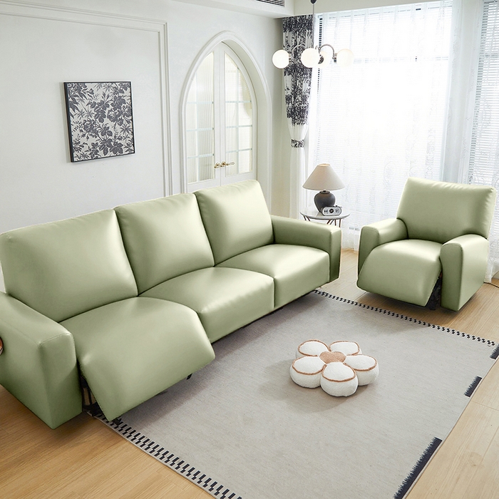 91家纺网 家纺一手货源 找家纺 逐日沙发套 2026新款三防皮革芝华仕沙发套 抹茶