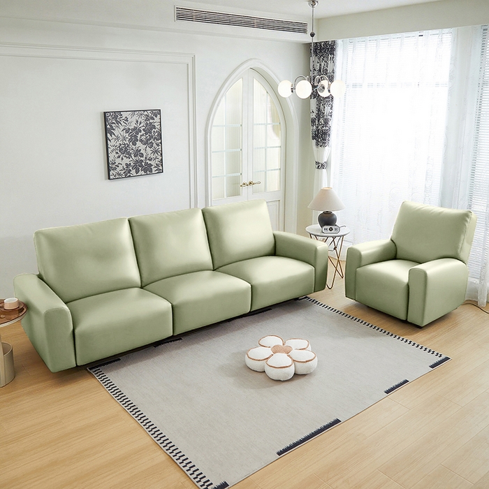 91家纺网 家纺一手货源 找家纺 逐日沙发套 2026新款三防皮革芝华仕沙发套 抹茶