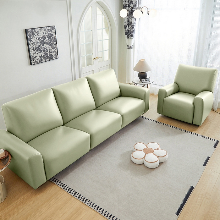 91家纺网 家纺一手货源 找家纺 逐日沙发套 2026新款三防皮革芝华仕沙发套 抹茶