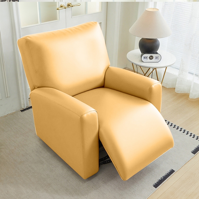 91家纺网 家纺一手货源 找家纺 逐日沙发套 2026新款三防皮革芝华仕沙发套 嫩黄