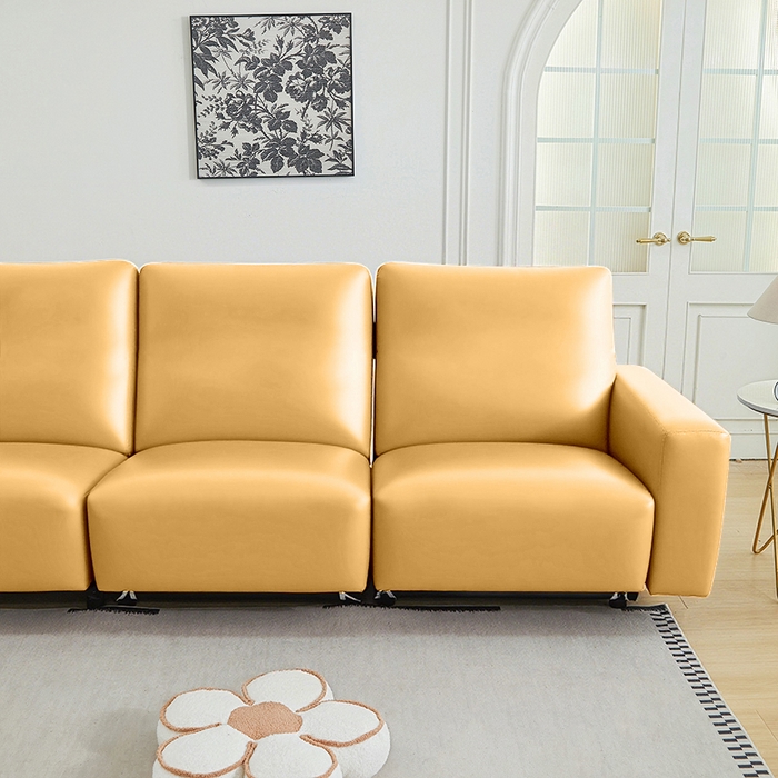 91家纺网 家纺一手货源 找家纺 逐日沙发套 2026新款三防皮革芝华仕沙发套 嫩黄