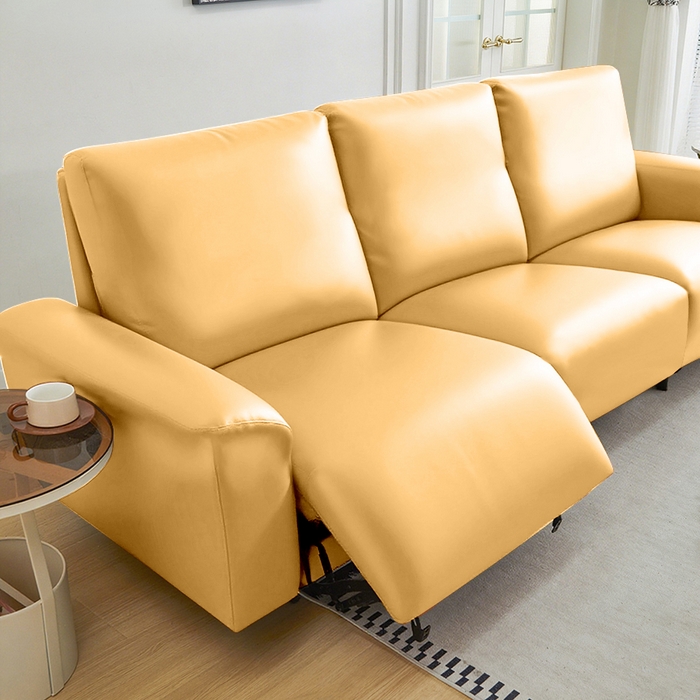 91家纺网 家纺一手货源 找家纺 逐日沙发套 2026新款三防皮革芝华仕沙发套 嫩黄