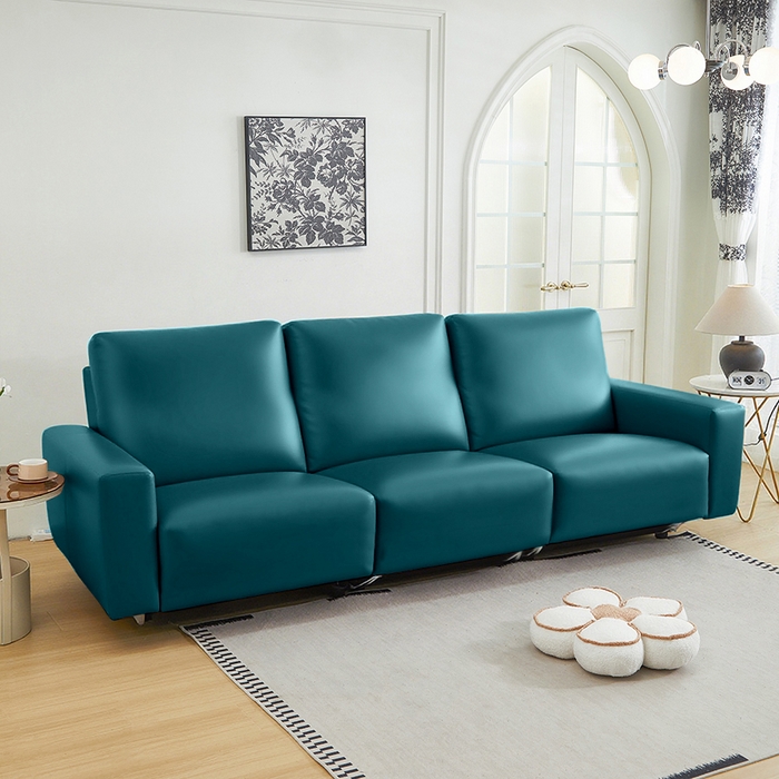 91家纺网 家纺一手货源 找家纺 逐日沙发套 2026新款三防皮革芝华仕沙发套 青蓝