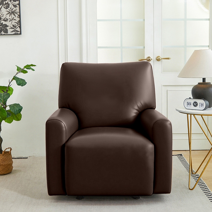 91家纺网 家纺一手货源 找家纺 逐日沙发套 2026新款三防皮革芝华仕沙发套 深咖