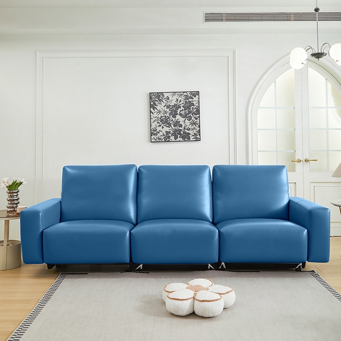 91家纺网 家纺一手货源 找家纺 逐日沙发套 2026新款三防皮革芝华仕沙发套 雾霾蓝