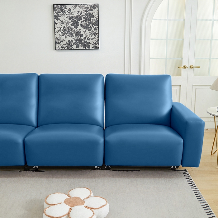 91家纺网 家纺一手货源 找家纺 逐日沙发套 2026新款三防皮革芝华仕沙发套 雾霾蓝