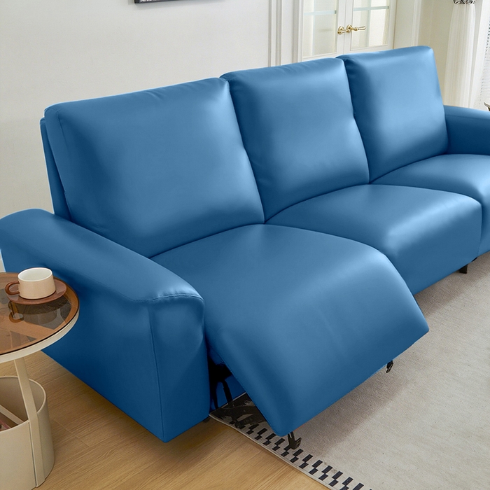 91家纺网 家纺一手货源 找家纺 逐日沙发套 2026新款三防皮革芝华仕沙发套 雾霾蓝