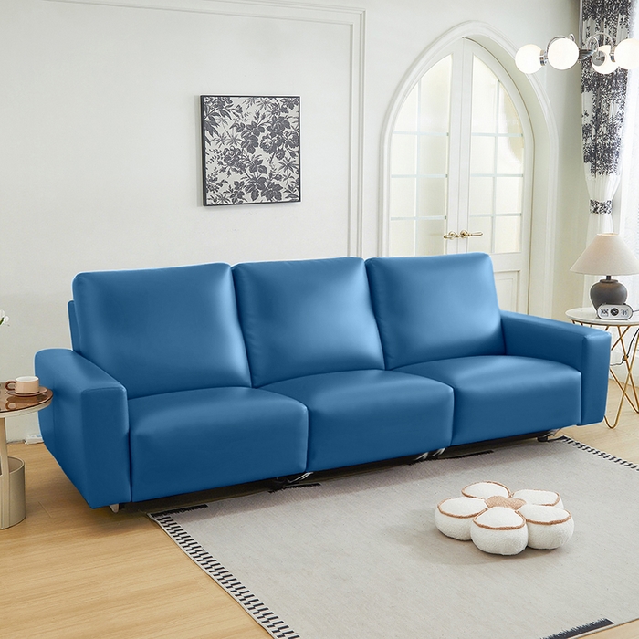 91家纺网 家纺一手货源 找家纺 逐日沙发套 2026新款三防皮革芝华仕沙发套 雾霾蓝