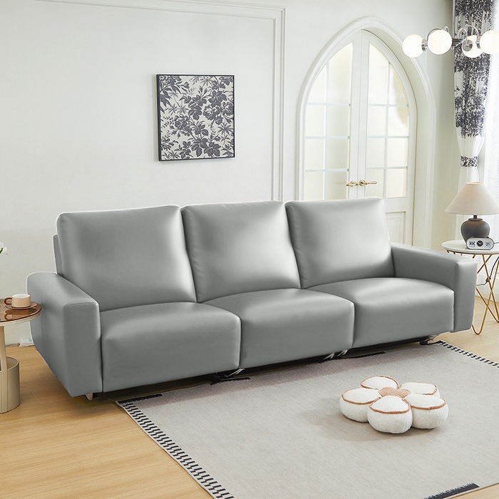 91家纺网 家纺一手货源 找家纺 逐日沙发套 2026新款三防皮革芝华仕沙发套 银灰